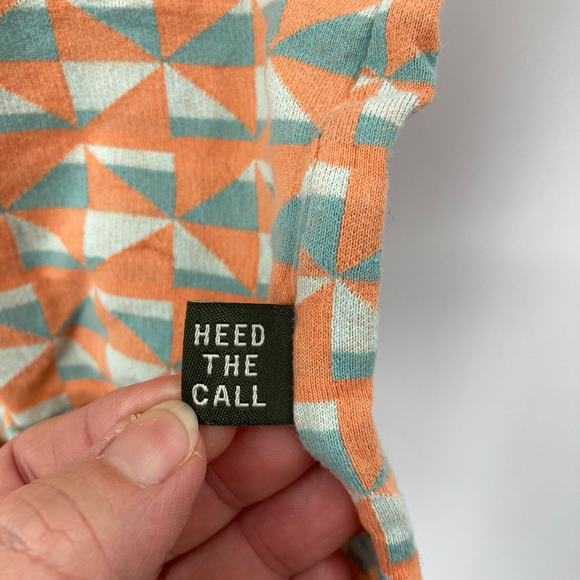 Howler Bros Geometric Orange Green Retro Short Sleeve Tee Men’s Medium Cotton - Picture 4 of 12